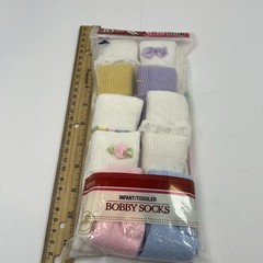 Vintage Faded Glory Girls Socks Bobby Socks 6-18 Months Infant 10 Pairs NEW