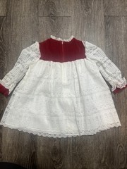 Toddler Time JC Penney Vintage Swiss Dots Dress Size 2T Christmas