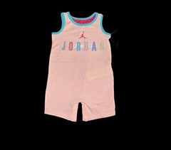 Jordan Girls 18M Sleeveless Jersey Romper Pink/Blue