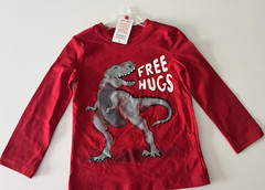 Valentines Day Long Sleeve T Rex Dinosaur Free Hugs Shirt 3T Just One You Carter