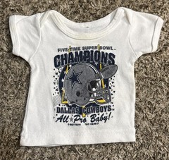 Vintage 90s Dallas Cowboys Five Time Super Bowl Champions Infant Shirt 1996
