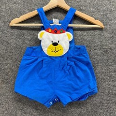 VNT Overall Boys 24 Months Blue Sleeveless Cotton One Piece Button Casual