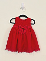 Purple Rose Dress Baby Girl 6-9M Red Embroidered Lace Holiday Christmas Party