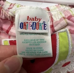 Lot of 2 Vintage BabyGirl Rompers 0-3M Gymboree Okie Dokie Watermelon Flower Y2K