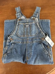 NWT OshKosh Blue Denim Overalls For Toddlers Size 3t/3A