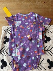 Disney Princess 2 Piece Pajama Set Size 4T New Purple Cinderella Moana Rapunzel