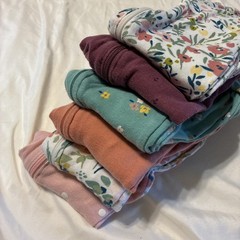 Carter’s & Cloud Island – Lot Of 6 – Floral Polka Dot Sleepers – 2 Way Zip – NB