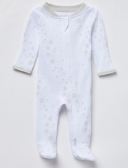 TenderTyme GRAY – Gray & White LS Stars 2 way Zip-Up Footie, 9 Mo. Lot of 2, NWT