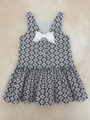 JANIE AND JACK Promenade Petals Navy Floral Eyelet Dress Size 2T