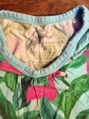 Little Sleepies Tropical Flamingo Green Pink 2T 2-Piece Shorts Pajama Set