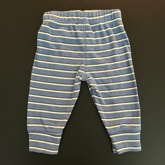 Carters Child of Mine Blue Striped Baby Pants Joggers 3-6 Months Elastic Waist