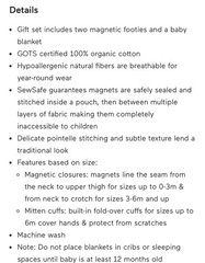 Magnetic Me Organic Magnetic 3 pc. Hello Baby Gift Set 0-3M 21.5″ -23″ NEW
