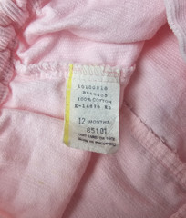 Vintage ’90s Girls 12 Month Pink Corduroy Pants Elastic Waist Lilac Hem Pull On