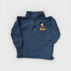 Disney Parks Disneyland Navy Zip Pullover Toddler 3T Embroidered Mickey Mouse