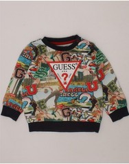 GUESS Baby Boys Graphic Sweatshirt Jumper 9-12 Months Multicoloured Cotton PS05
