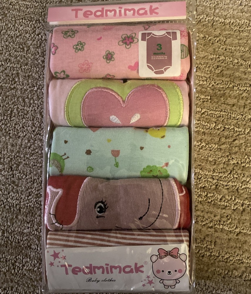 Tedmimak New Cute Cotton Baby Clothes 3 Months 5 Piece || 😍🥰