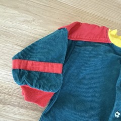 Small Steps Vintage Romper 12 Months Green Corduroy Soccer One Piece Coverall