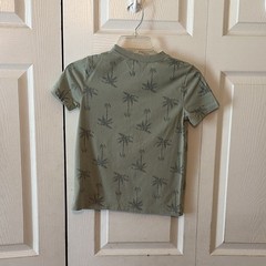 Carter’s Boys M Green Palm Tree Tropical Cotton Crew Neck Short Sleeve T-Shirt