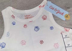 Cat & Jack Baby Boy’s Sea Shell Beach Tank Top Shirt 2T NWT