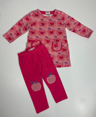 HATLEY Baby Girls Pink Apple Print 2 Piece Outfit Size 18-24 Months
