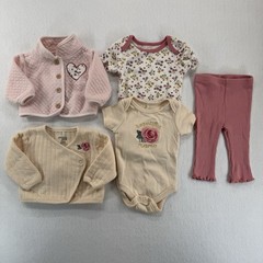 Baby Girl 3-6 Month Chick Pea Clothes Lot 5 Piece 2 Outfits Sets Floral Jackets
