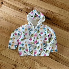 Zara Baby Floral Zip-Up Hoodie