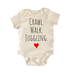 Crawl Walk Juggling Newborn Baby Onesie® Bodysuit