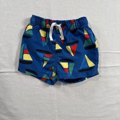 Hanna Andersson Swim Trunks 18-24 Month Blue Sailboat With Liner