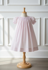 NWT Petit Ami Pink Bishop Smocked Baby Girls 1 pc Daygown Dress 6M 6 Months