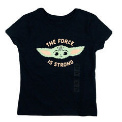 Disney Store Toddler Girl Black Short Sleeve Star Wars The Child T Shirt XXS 2/3