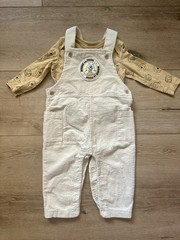 Disney Winnie the Pooh Corduroy Overalls Outfit Set 18 Months Baby Toddler