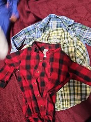 NWT Three Boys Size 18mos Carter’s Long Sleeve Button-Up Shirts Plaid Flannel