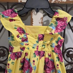 Disney x Janie and Jack Floral Dress Girls 2T Yellow Alice in Wonderland Ruffle