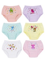 3 Girls Panties Kids Preteen Toddler Underwear Cotton Solid Prints Size 2 4 6 8