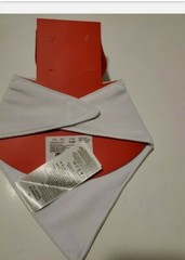 Nike Baby Boy Girl Newborn Bandana Bib & Booties Set ~ White & Red ~ 0-6M