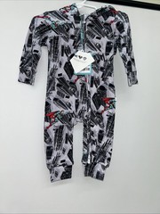 Posh Peanut 6-9 Months Bamboo Superman One Piece Outfit With Hood New With Tags