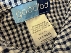 Goodlad Baby Outfit Boy 6 Months Embroidered Nautical Gingham Romper Summer