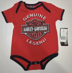 Infant HARLEY DAVIDSON Outfit Body Suit North Tonawanda, New York NY SIZE 12 M