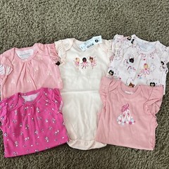 NEW NWT Childrens Place girls 3-6 months 5 bodysuits Ballerina Prints