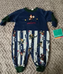 Healthtex Vtg Boys Outfit 6 To 9 Months Dog Football Blue Gray Tags Sears