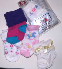 INFANT GIRL’S 5 PIECE SOCK SET- FACTORY SECONDS AS IS