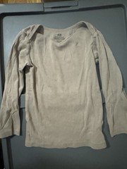 4 Pair Long Sleeve Basic H&M Shirts For Toddlers Size 3T Beige, Grey, Brown