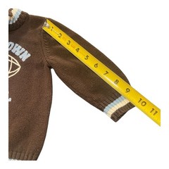 Boys SONOMA Football Touch Down Half Zip Long Sleeve Sweater Infants 18M Brown