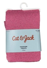 Baby Girls’ Sparkle Sweater Tights Opaque Mid Rise – Cat & Jack Pink 12-24M
