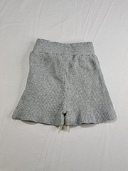 Baby Toddler Gray Ribbed Cotton Shorts Size 90 (18-24 Months) Drawstring Elastic