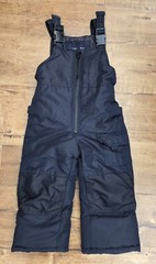 London Fog Snow Ski Bibs Kids Children 2T Black Waterproof Overalls Pants