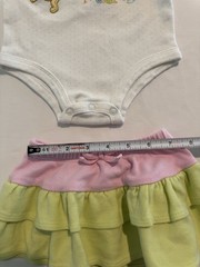 Y2K Disney Winnie the Pooh 2pc Bodysuit & Skirt Set 0-3M