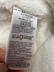 Gap Cozy Sherpa Double Ziped Baby Coveralls Snowsuit Hooded Fleece Lined Size 3M