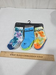 NWT Converse Toddler 6 Pk Multicolor High Crew Sock Set Fits 3c-7c Shoe