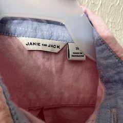 Janie & Jack | Pink Linen Button Up 2t
